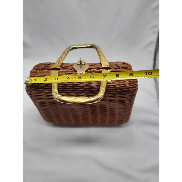 Vintage faux wicker Gabrielle Purse - Picture 10 of 12